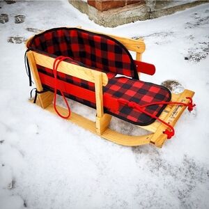 ⛄️ Gorgeous Canadian Craftsman Made Wooden Sled ⛄️